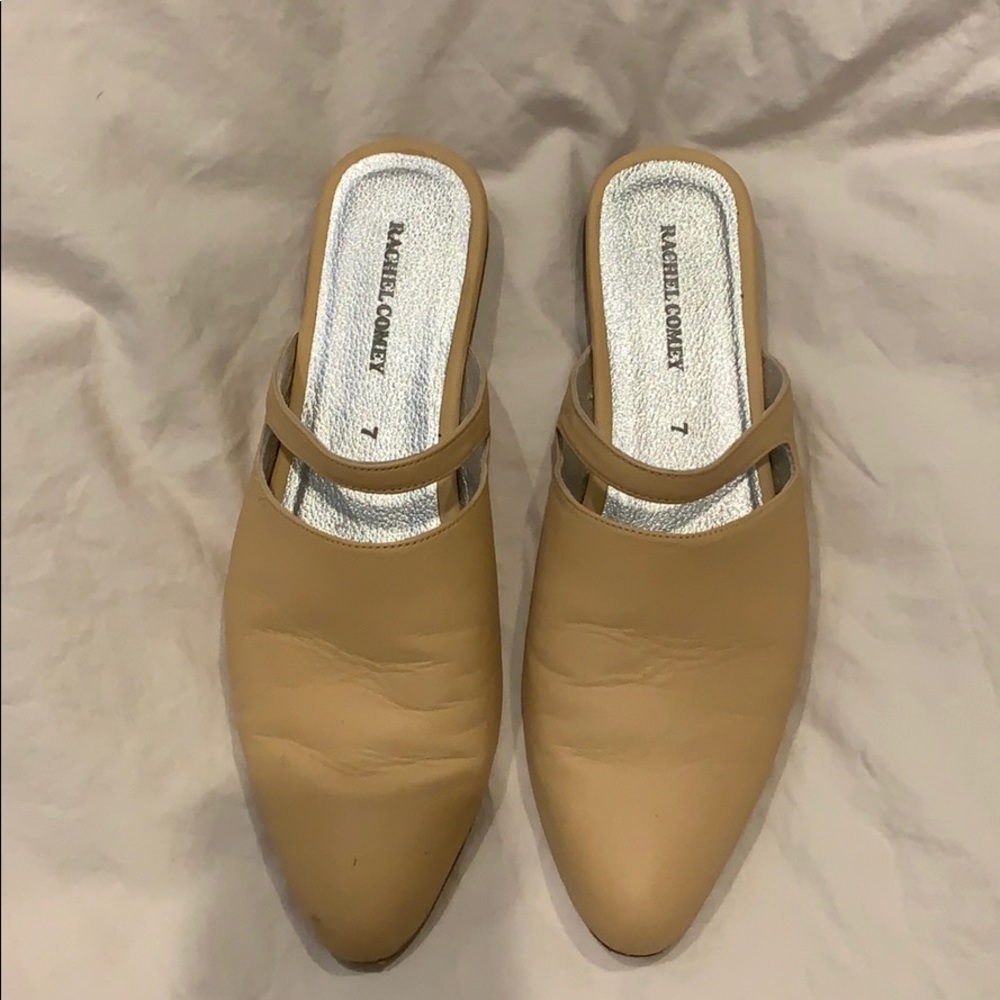 rachel comey beige leather slip on